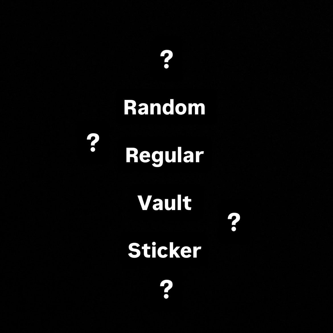 Random Regular Vault Sticker